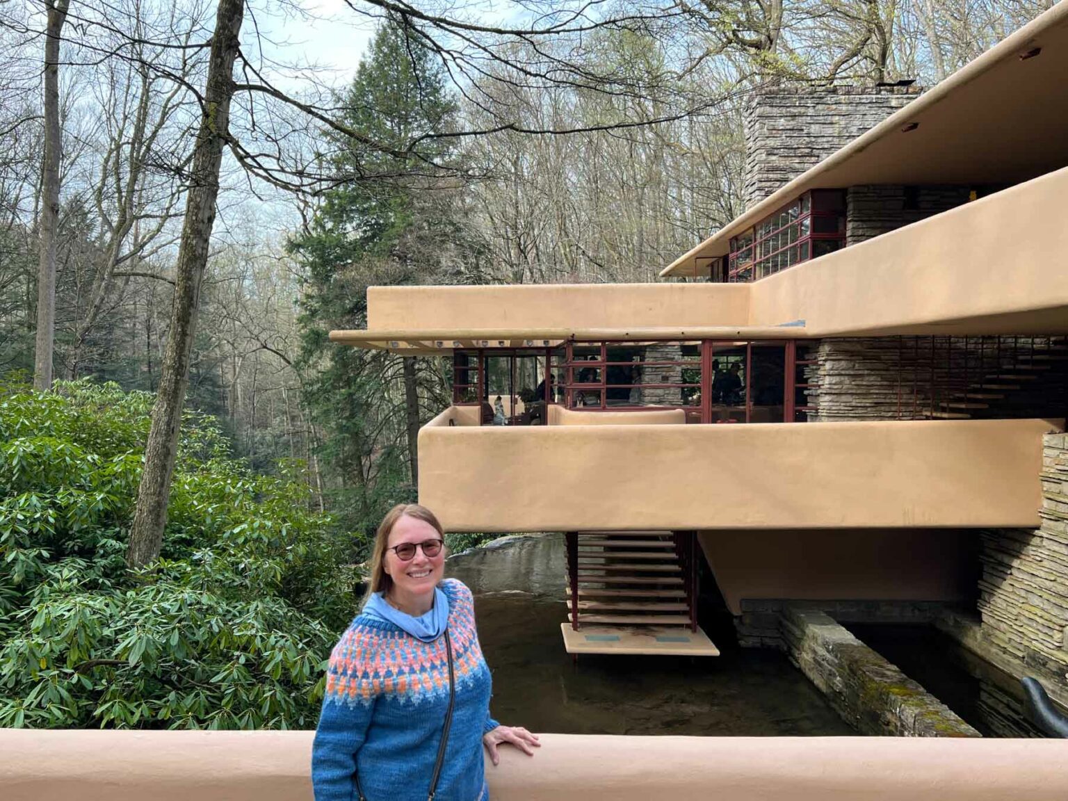 Gail Hallock at Fallingwater Frank Lloyd Wright